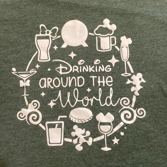 Bella Canvas Tops - Disney drinking around the world Epcot shirt Bella+Canvas Medium